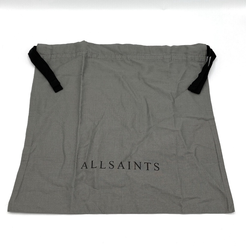 AllSaints Grey Cotton Drawstring‎ Storage Shoe Dust Bag Storage Pouch 13x13